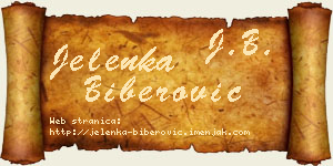 Jelenka Biberović vizit kartica